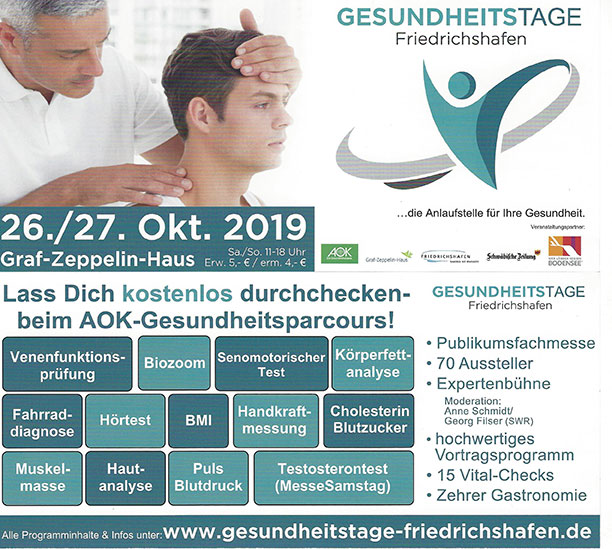 Gesundheitstage Friedrichshafen 2019 Schreinerei Plocher